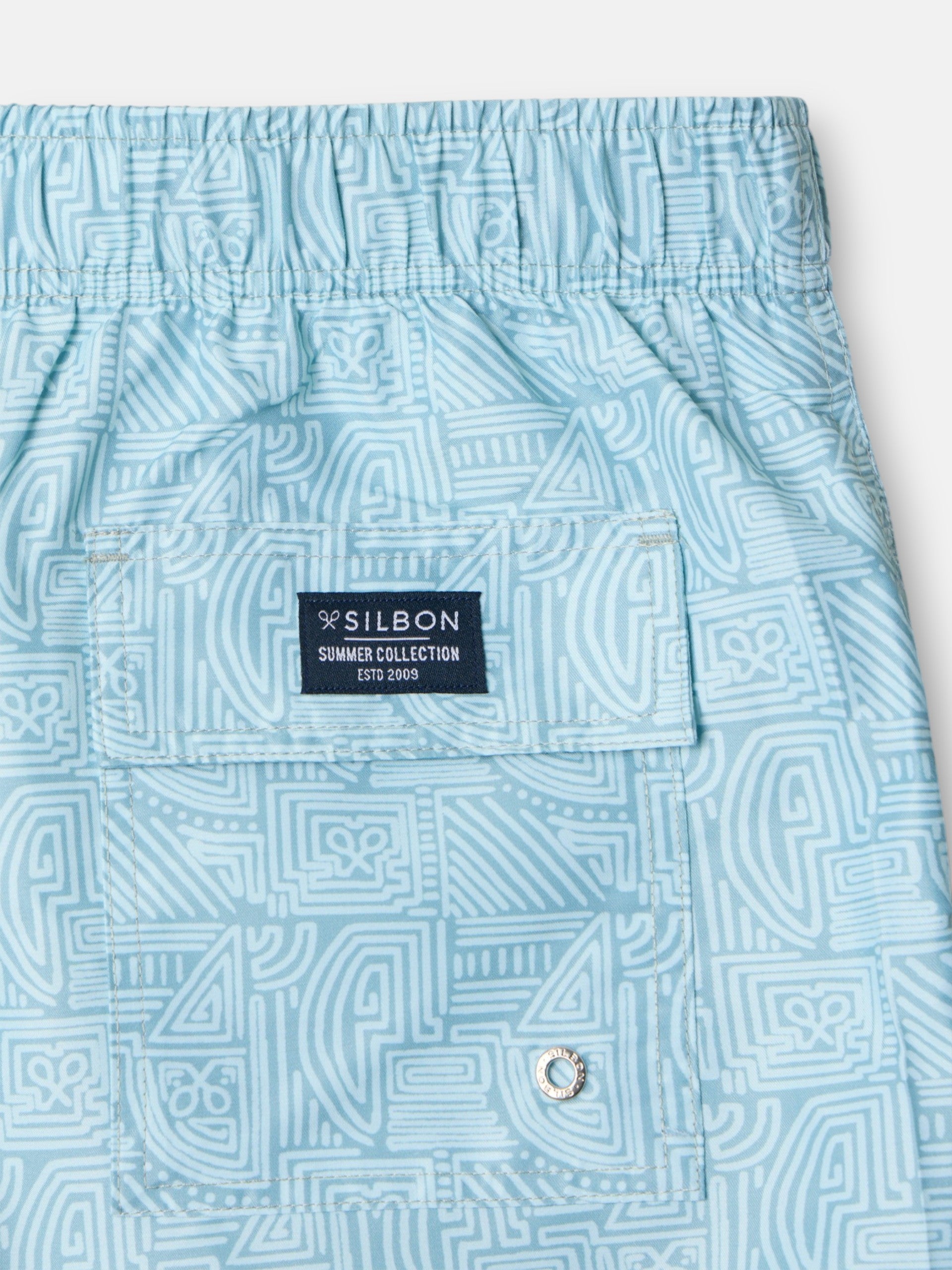 Maillot de bain géométrique SB, vert clair