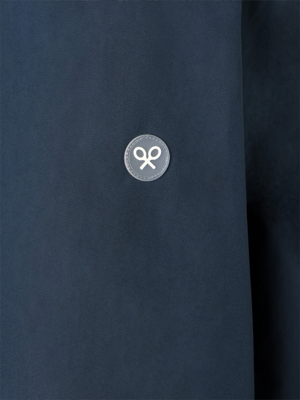 Technical windbreaker with hood navy blue