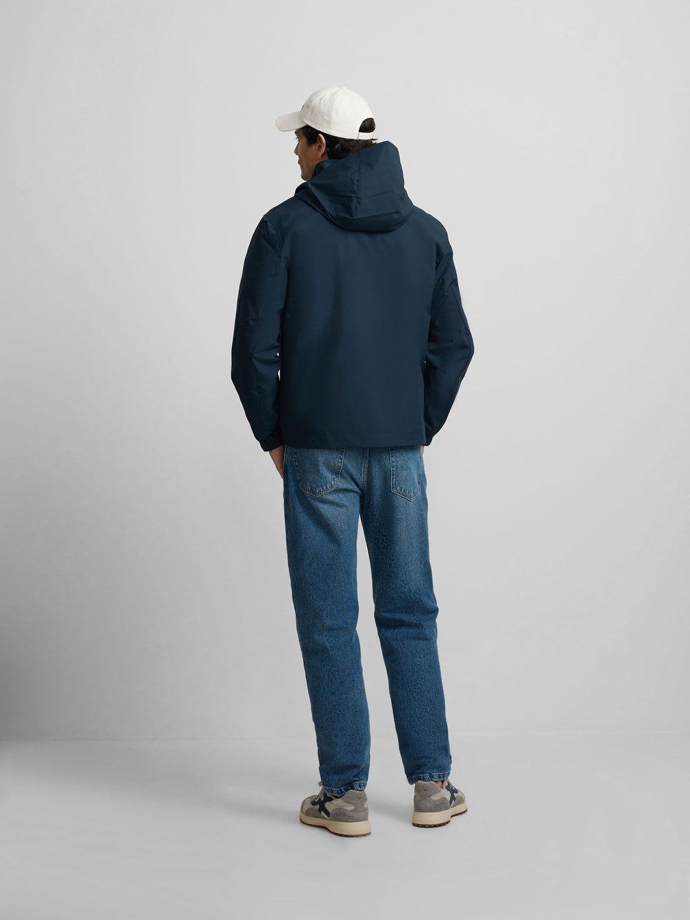 Coupe-vent technique à capuche, bleu marine