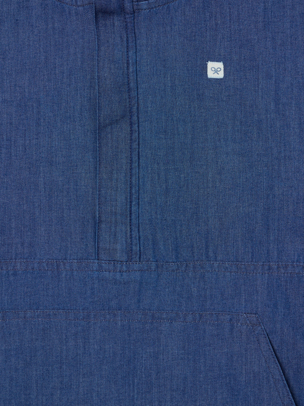 Cortavientos denim capucha azul