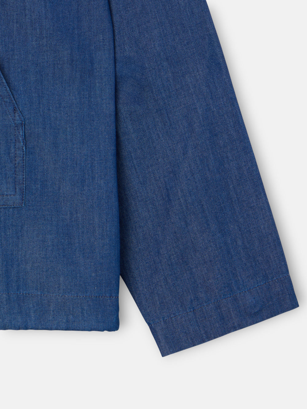 Cortavientos denim capucha azul