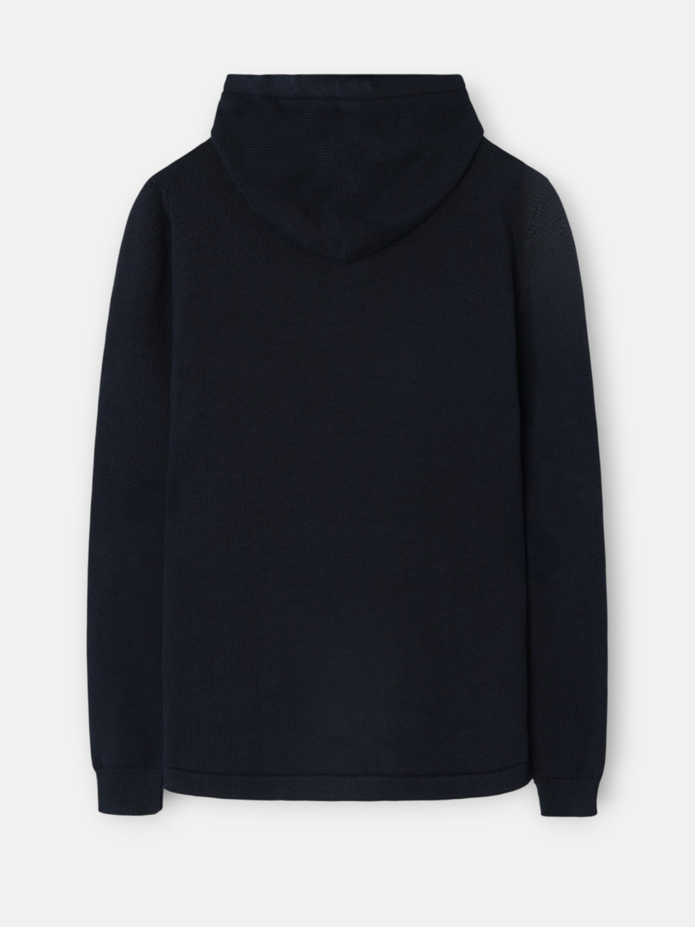 Pull à capuche uni bleu marine