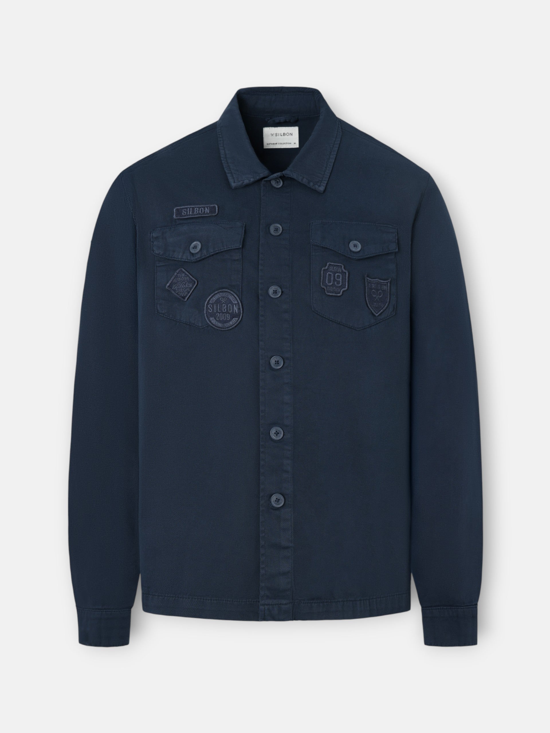 surchemise patchwork bleu marine