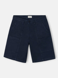Navy blue pocket Bermuda shorts