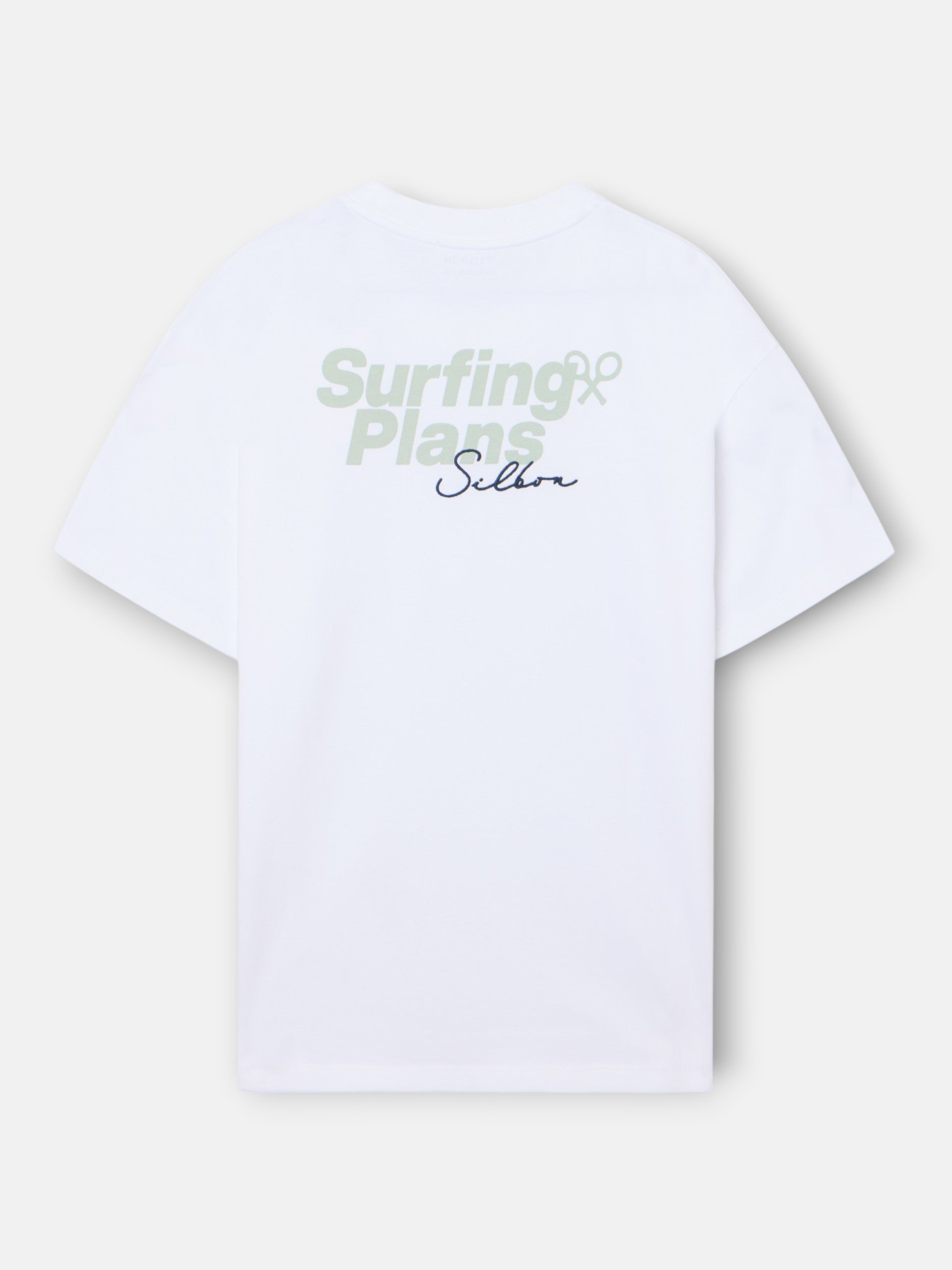 Camiseta relaxed fit surfing plans blanco