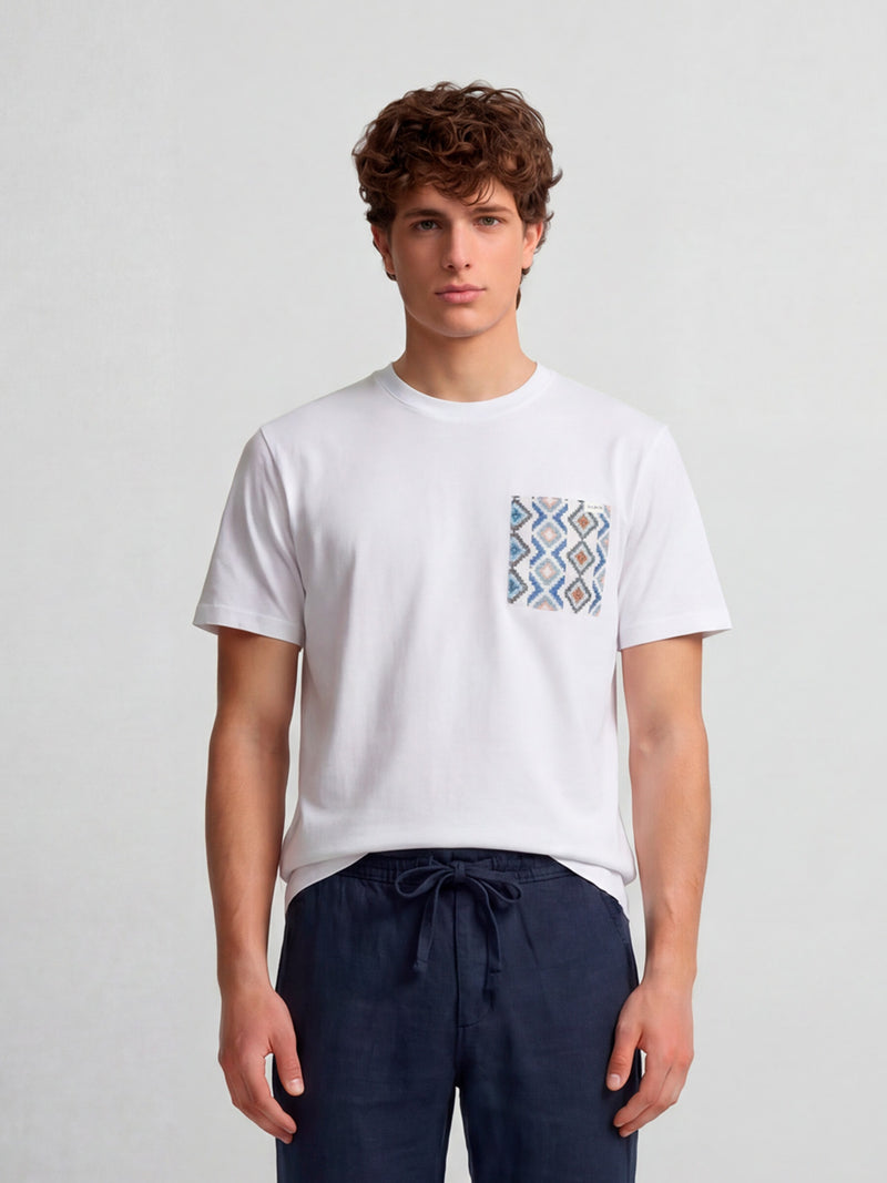 Camiseta bolso étnico branco