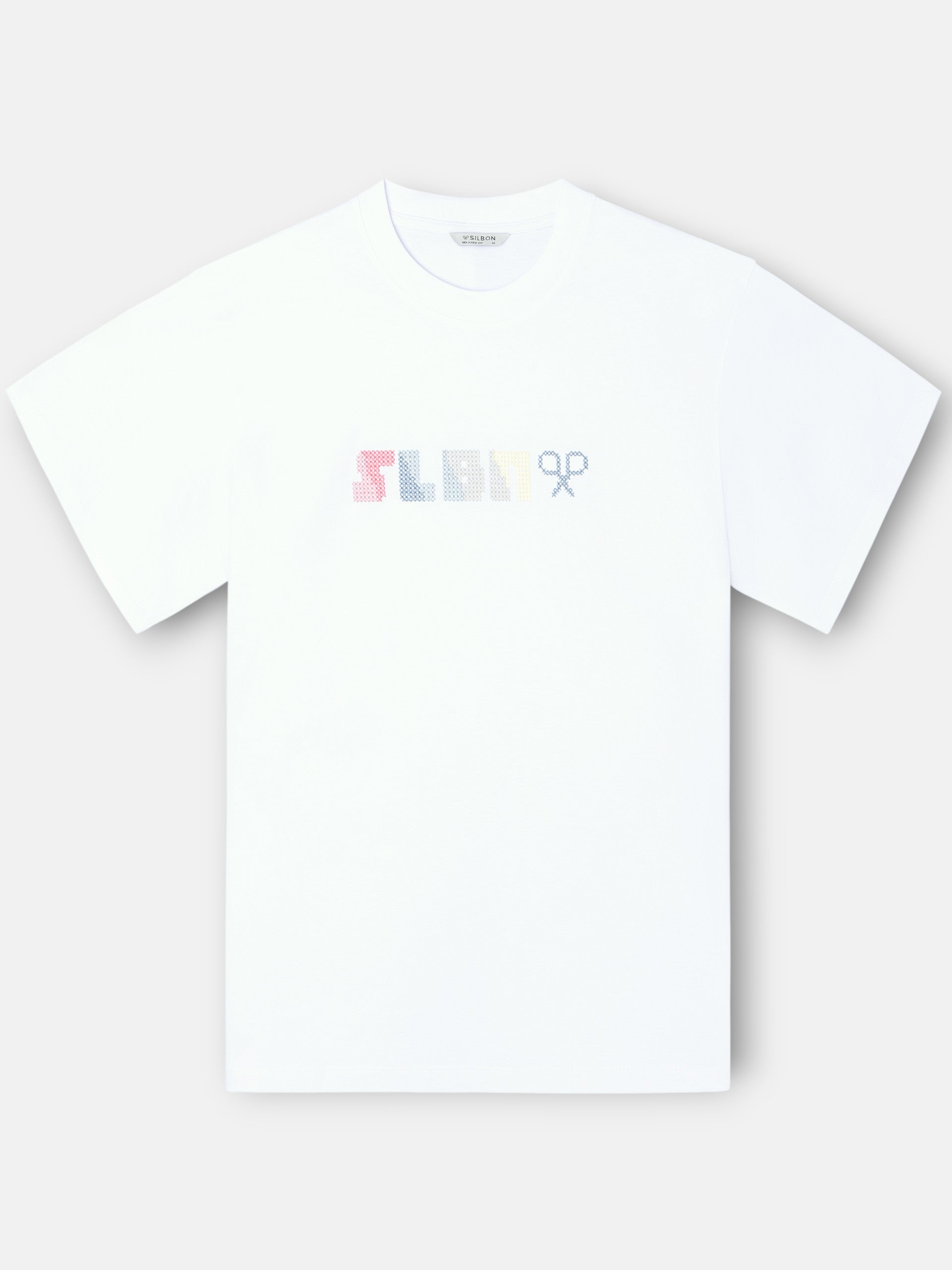 T-shirt relaxed fit slbn cross branco