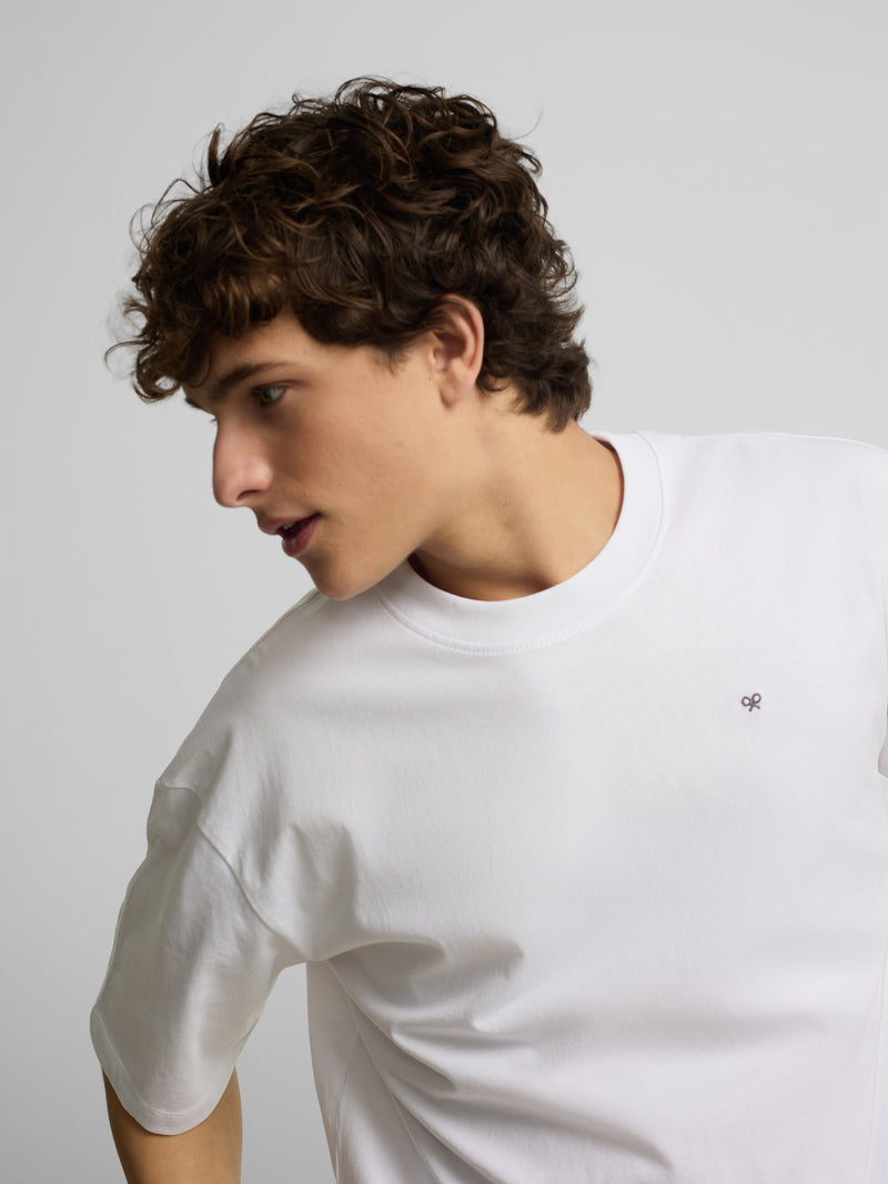 T-shirt coupe décontractée Silbon vacation blanc
