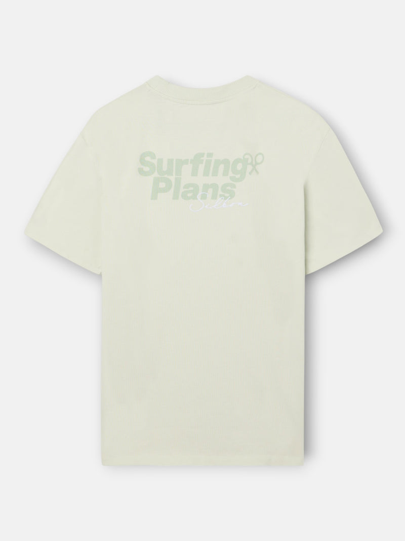 T-shirt coupe décontractée plans de surf vert clair