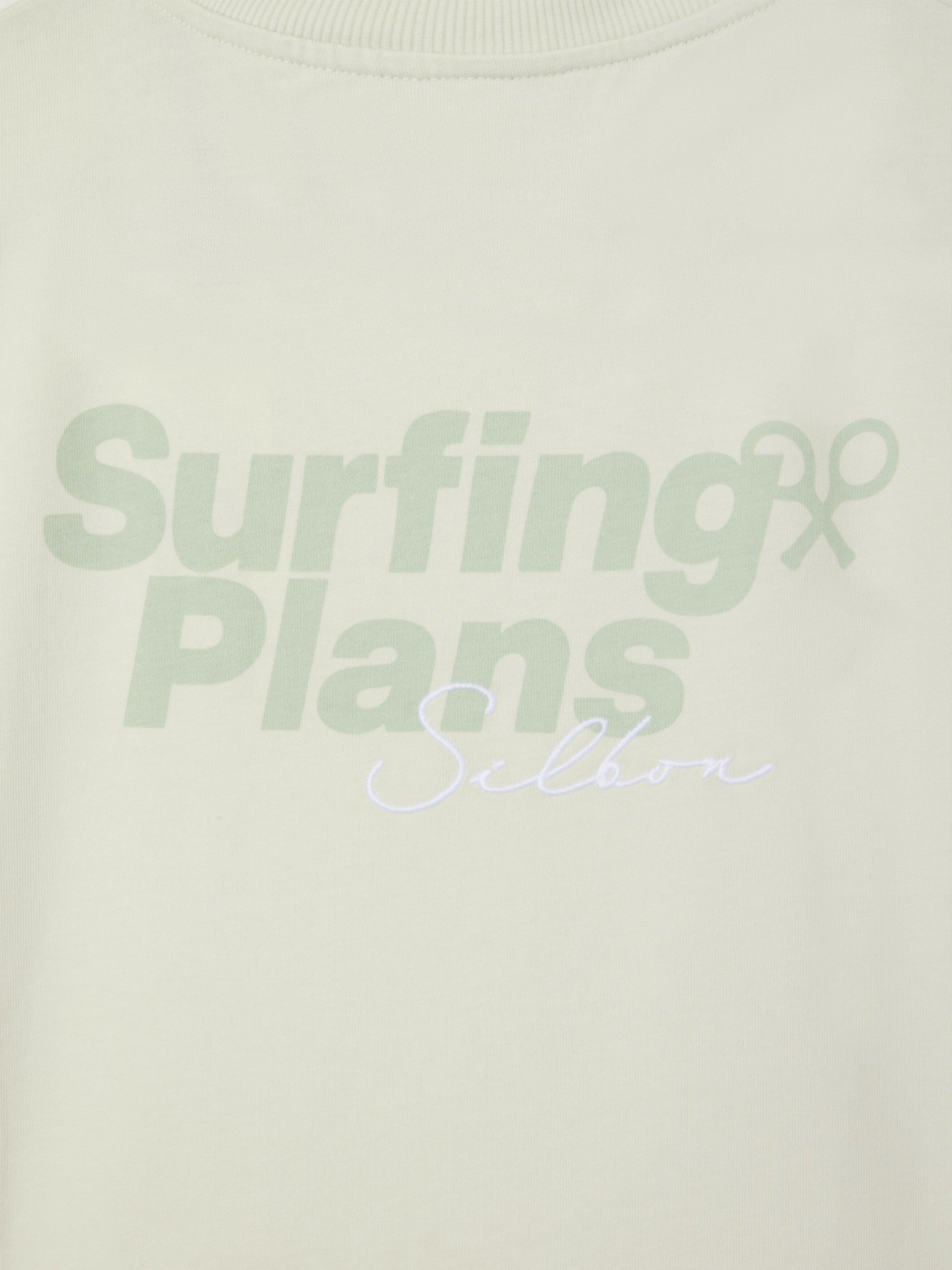 Camiseta relaxed fit surfing plans verde claro