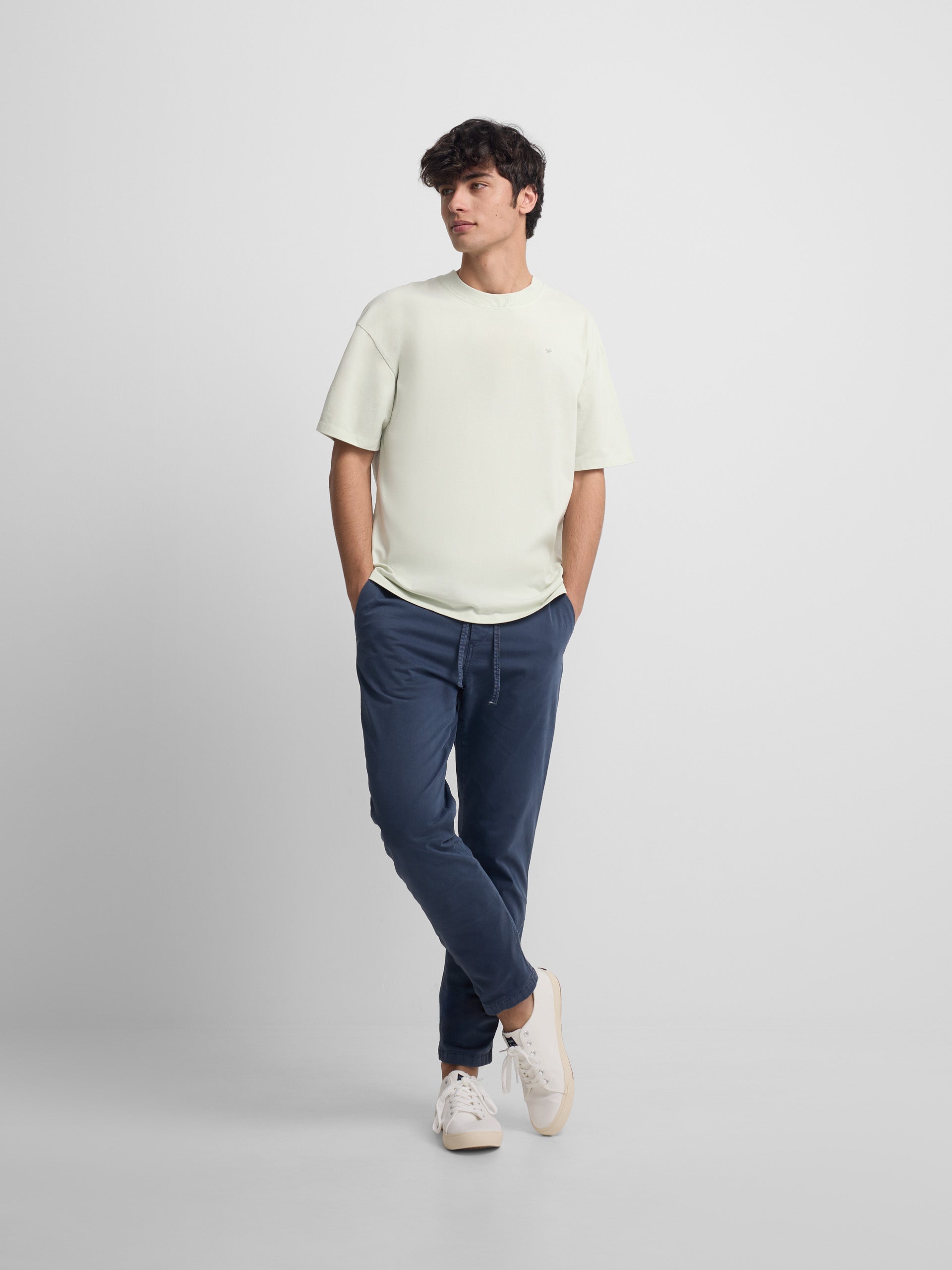 Relaxed fit t-shirt surfing plans light green