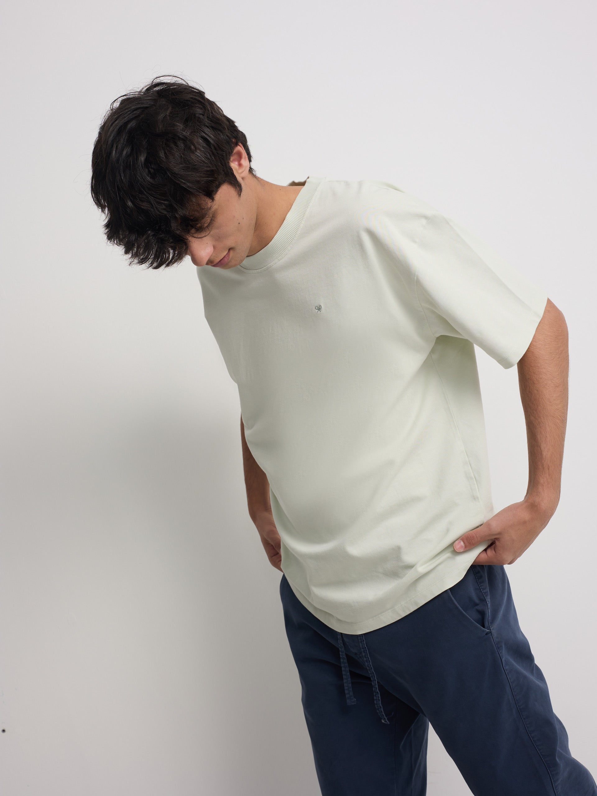 Relaxed fit t-shirt surfing plans light green