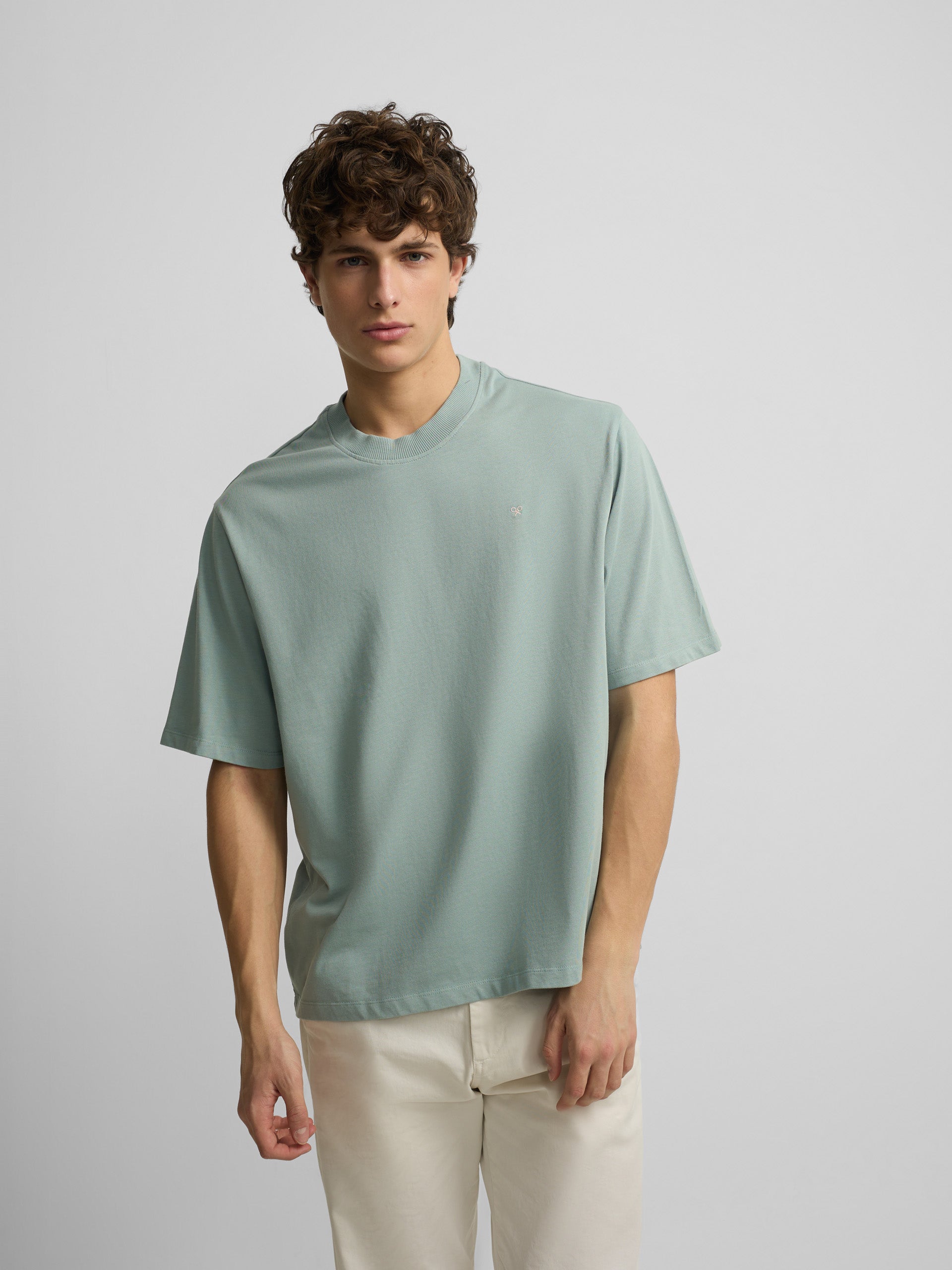 Camiseta special fit Silbon classic society verde cinzento