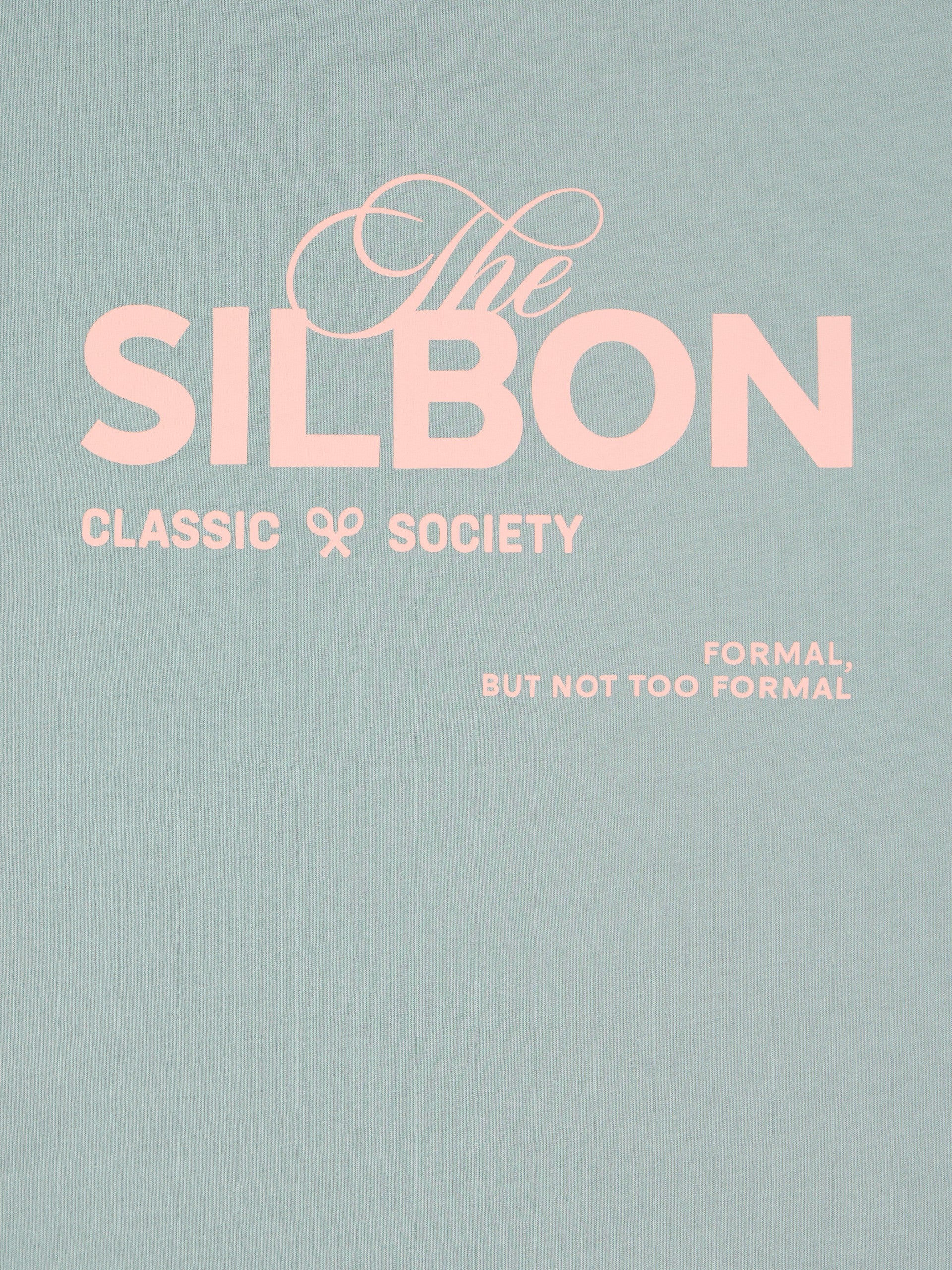 T-shirt special fit Silbon classic society verde cinzento