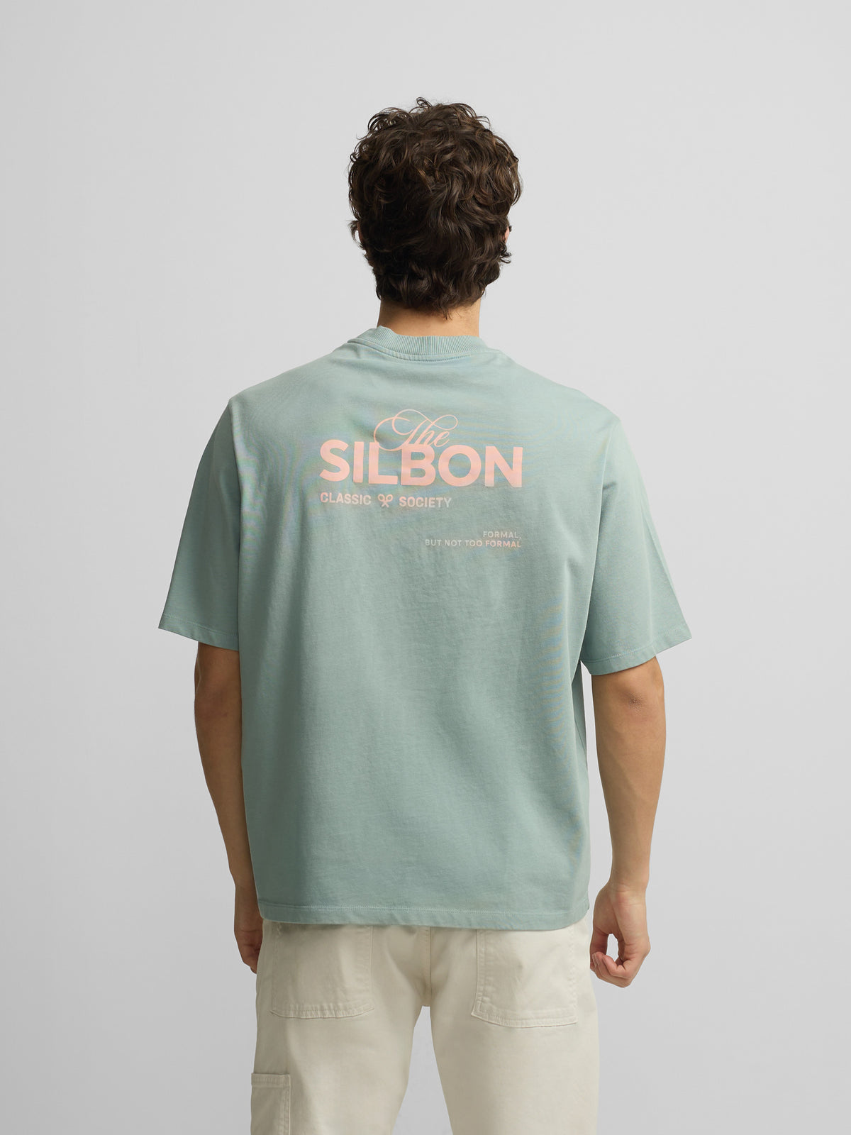 Camiseta special fit Silbon classic society verde cinzento