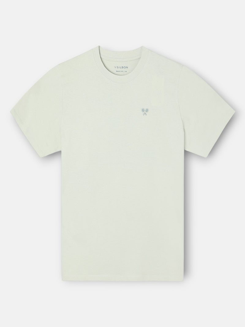 T-shirt apres ténis verde claro