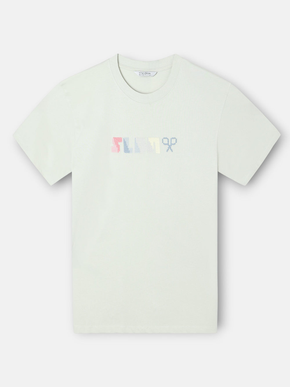 T-shirt relaxed fit slbn cross verde claro