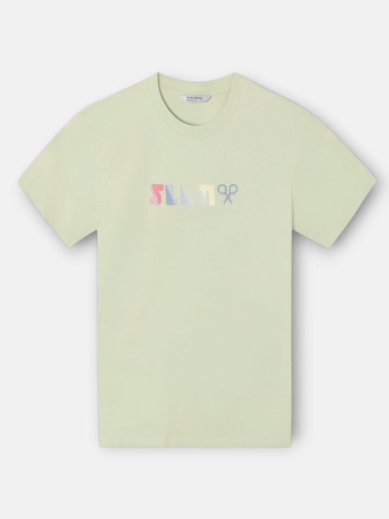 T-shirt relaxed fit slbn cross verde claro