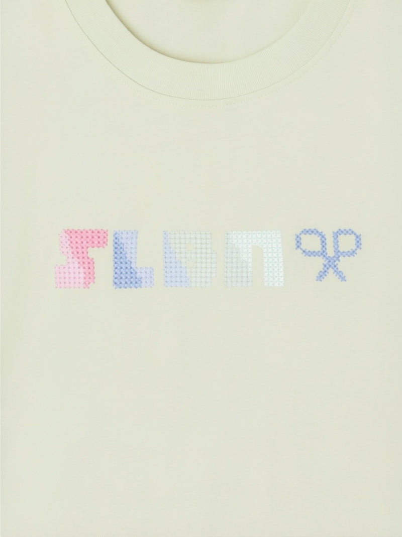 T-shirt relaxed fit slbn cross verde claro
