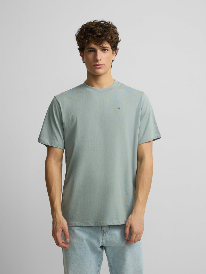 T-shirt slow summer vert gris