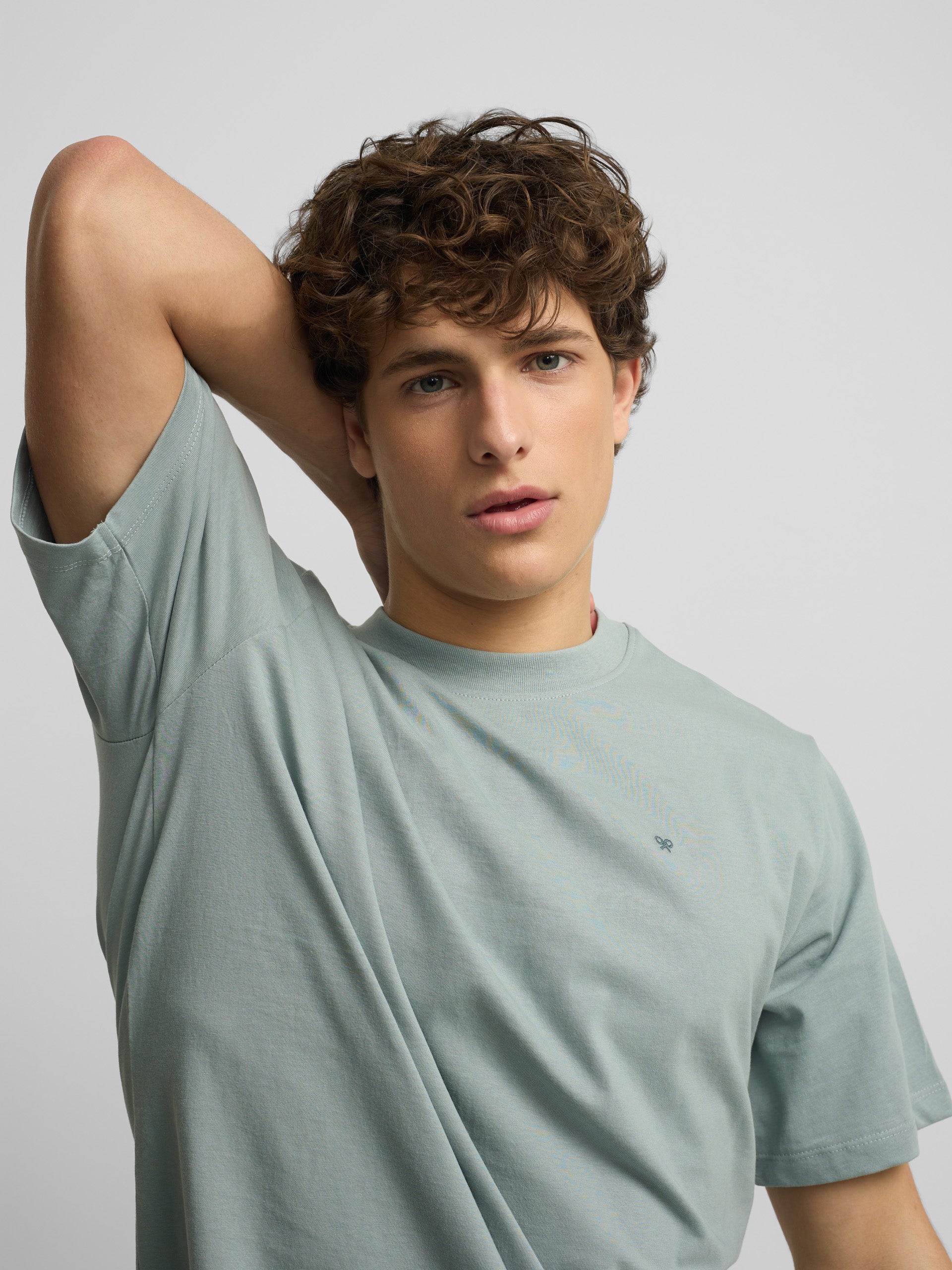 slow summer green grey t-shirt