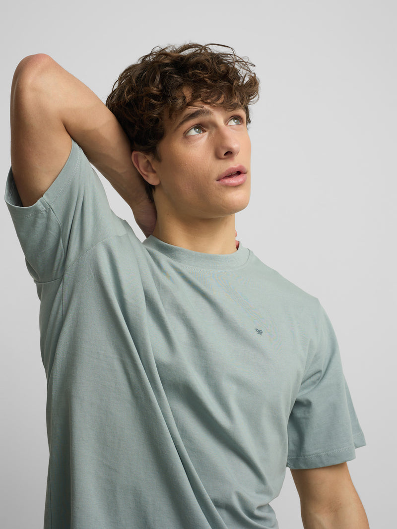 T-shirt slow summer vert gris