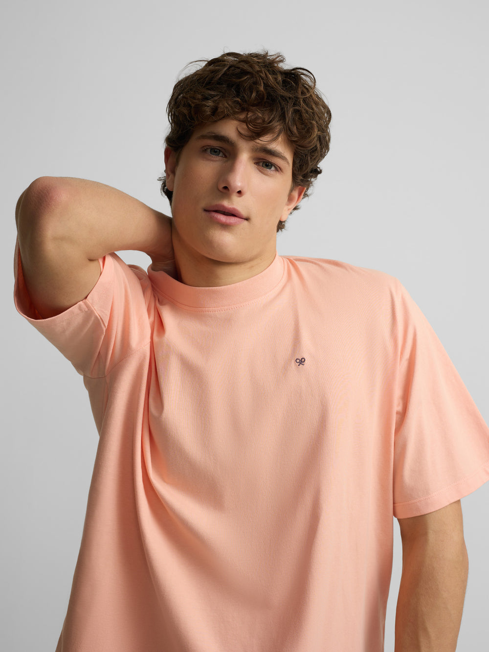 Special fit Silbon sunset party coral t-shirt