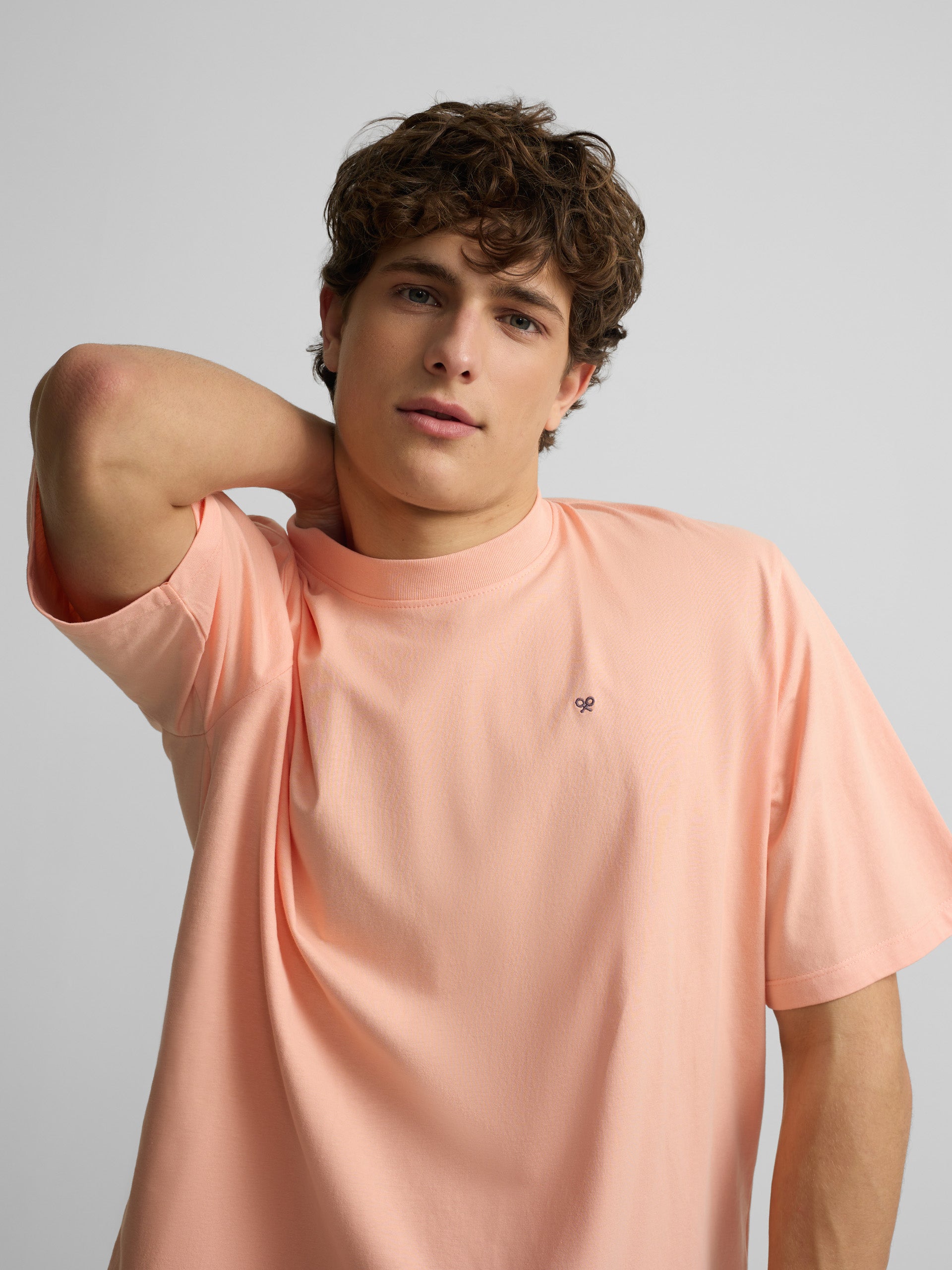 Special fit Silbon sunset party coral t-shirt