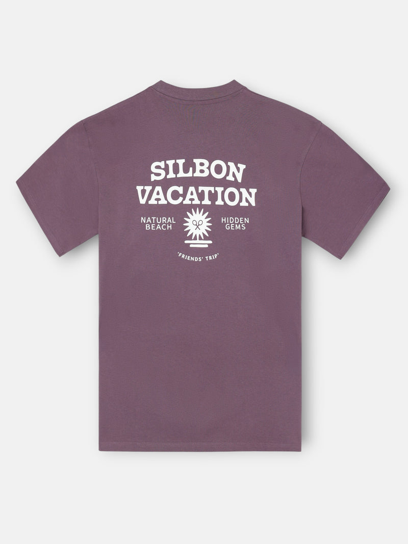Camiseta relaxed fit Silbon vacation purpura