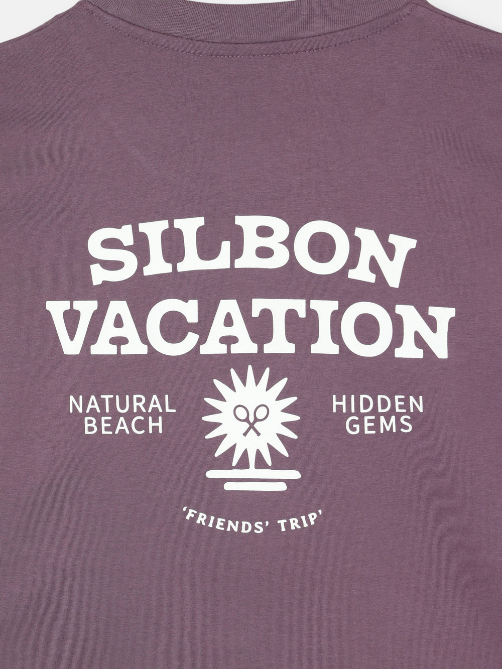 Camiseta relaxed fit Silbon vacation roxa