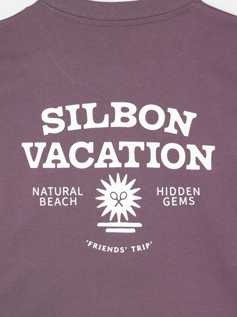Camiseta relaxed fit Silbon vacation purpura