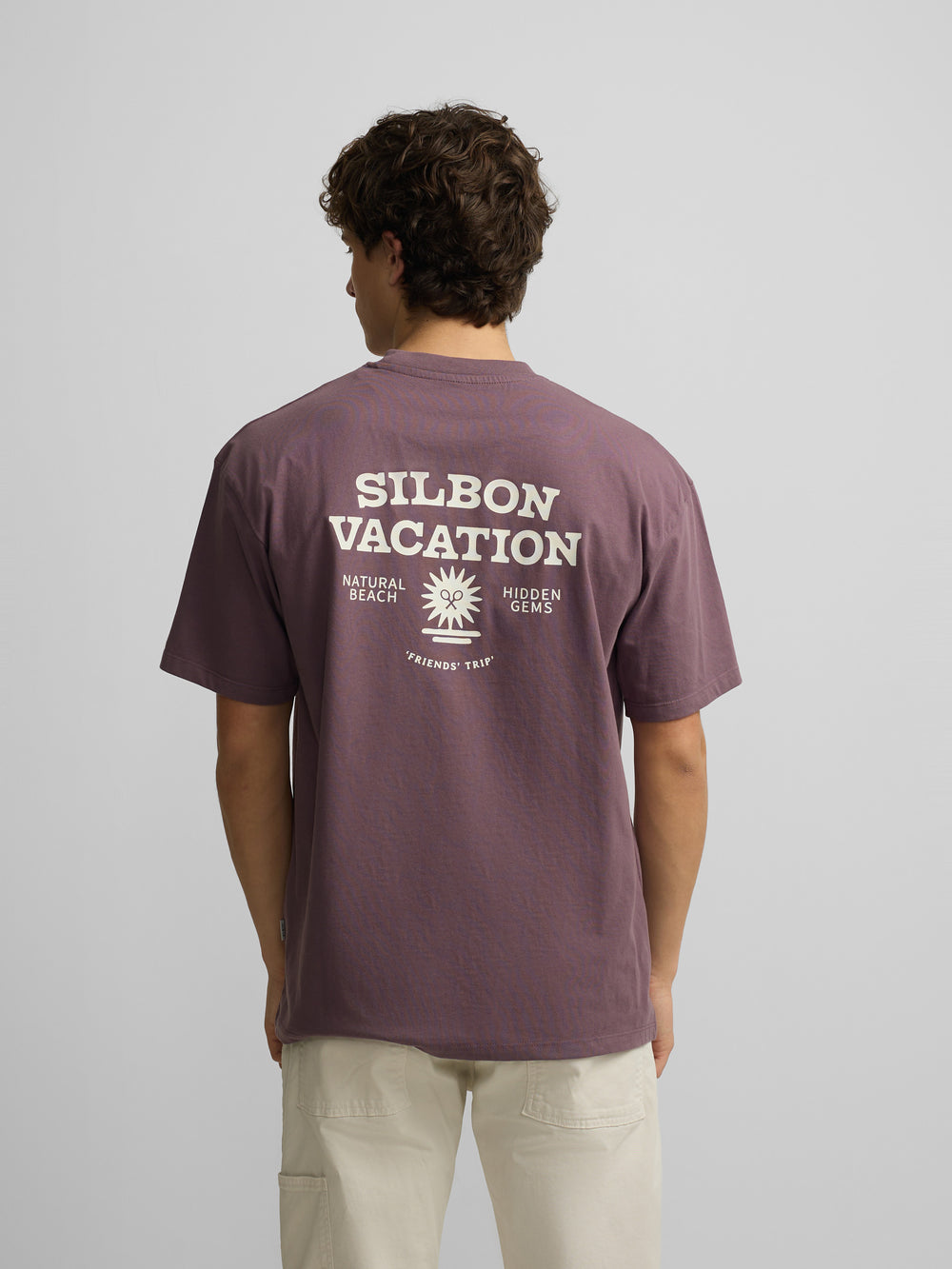Silbon vacation purple relaxed fit t-shirt