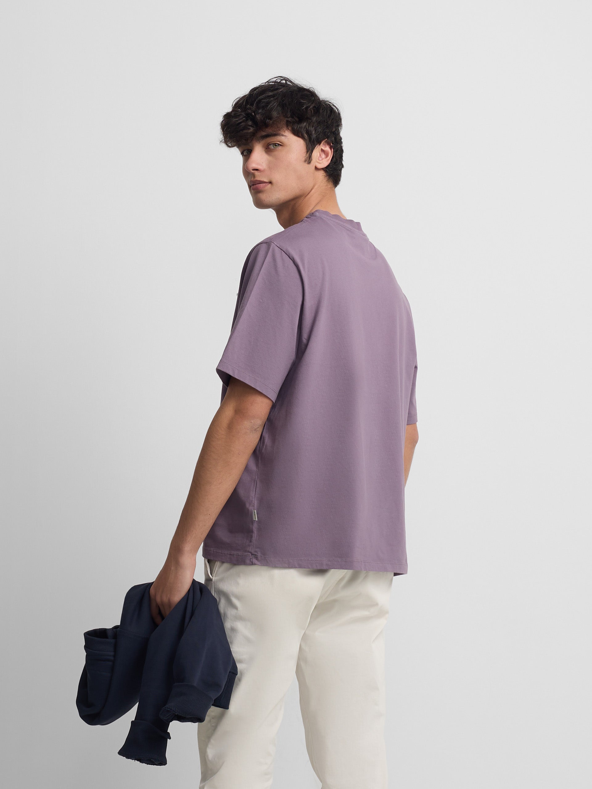 T-shirt coupe spéciale minilogo patch violet