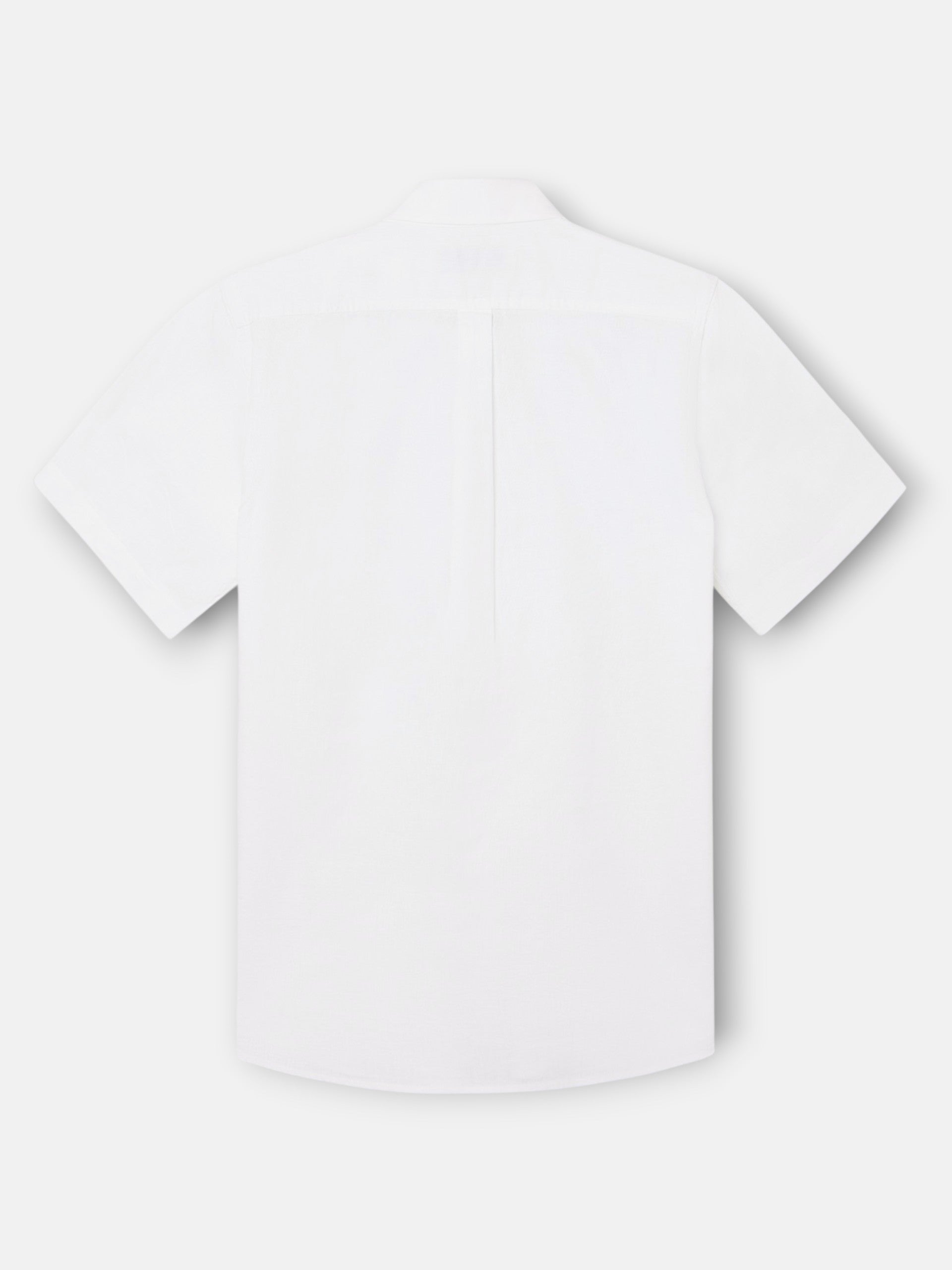 Chemise à manches courtes en lin blanc