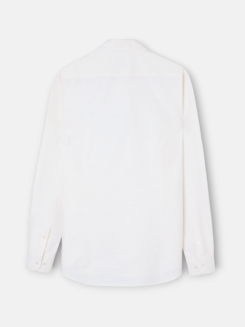 Chemise sport oxford à rayures horizontales jaunes