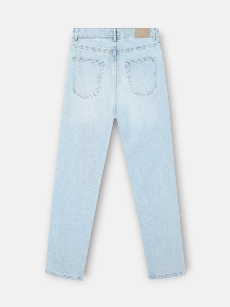 Pantalon de sport en denim fuselé bleu clair