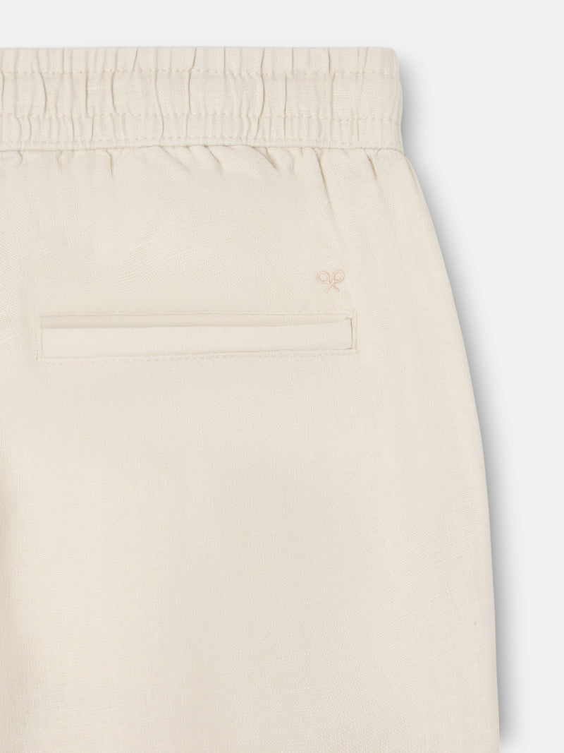 Pantalon de sport jogger en lin pierre