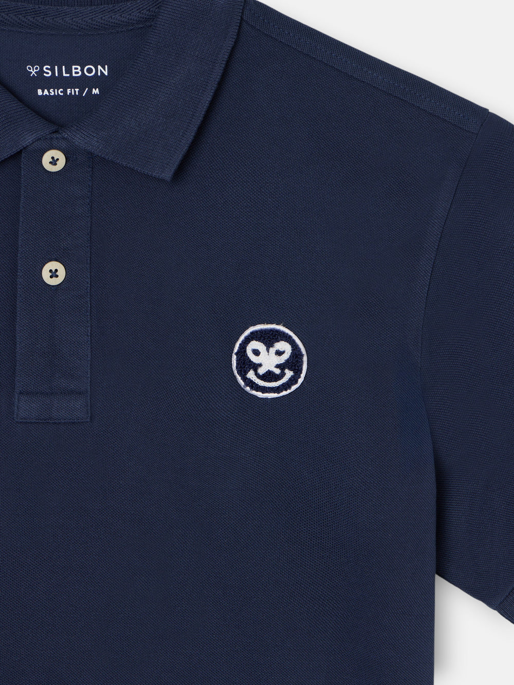 Polo manga corta smile azul marino