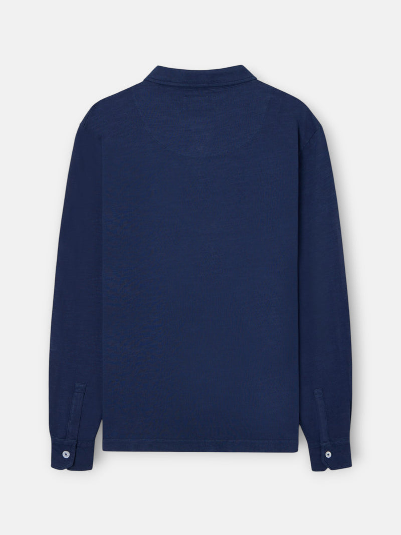 Polo de manga comprida sport azul