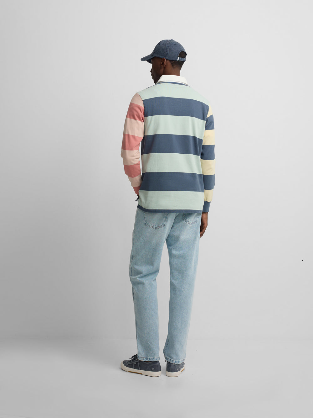 Polo manga larga rayas multicolor