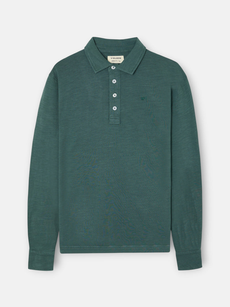 Polo de manga comprida sport verde