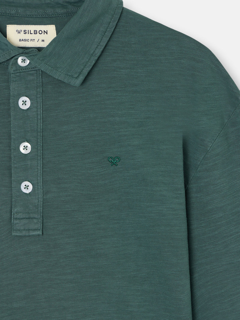 Polo de manga comprida sport verde