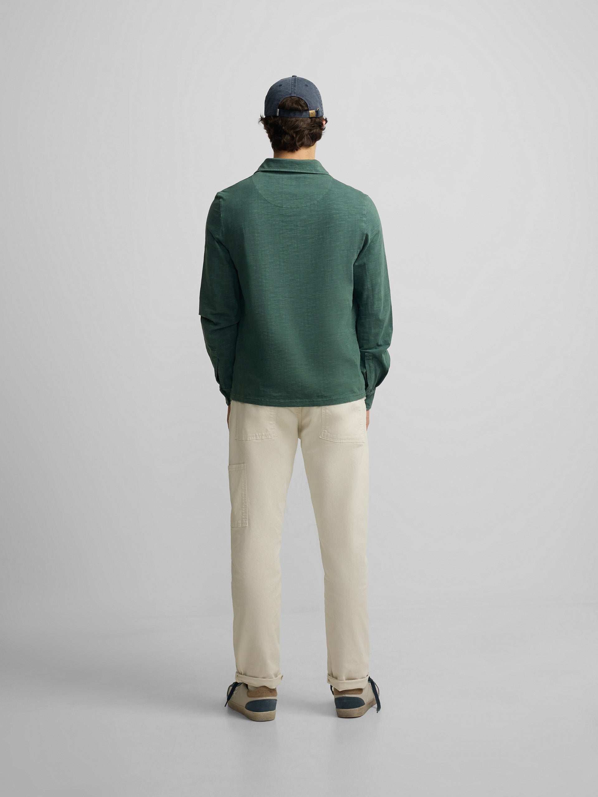 Polo manga larga sport verde