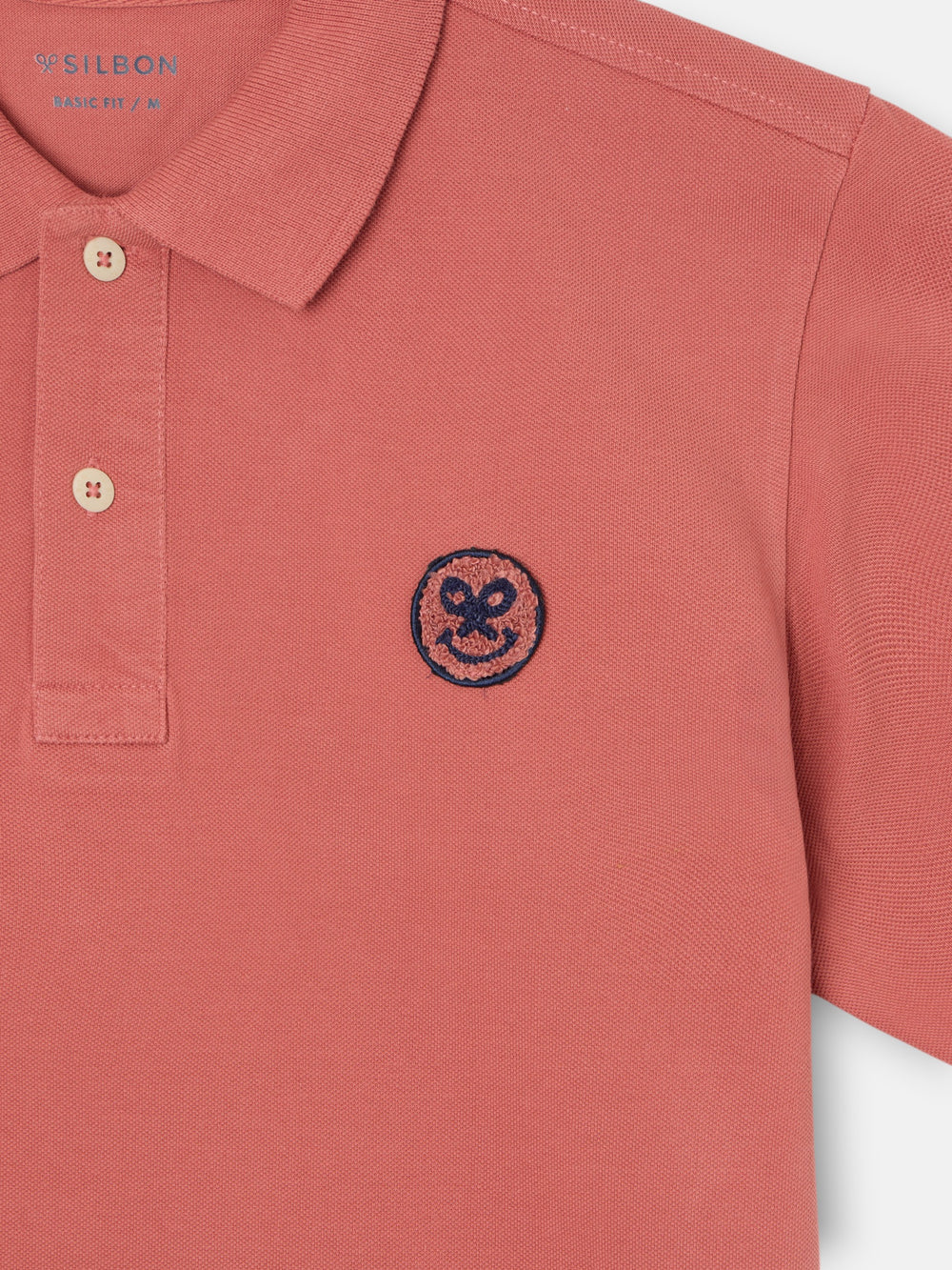 Polo manga corta smile coral