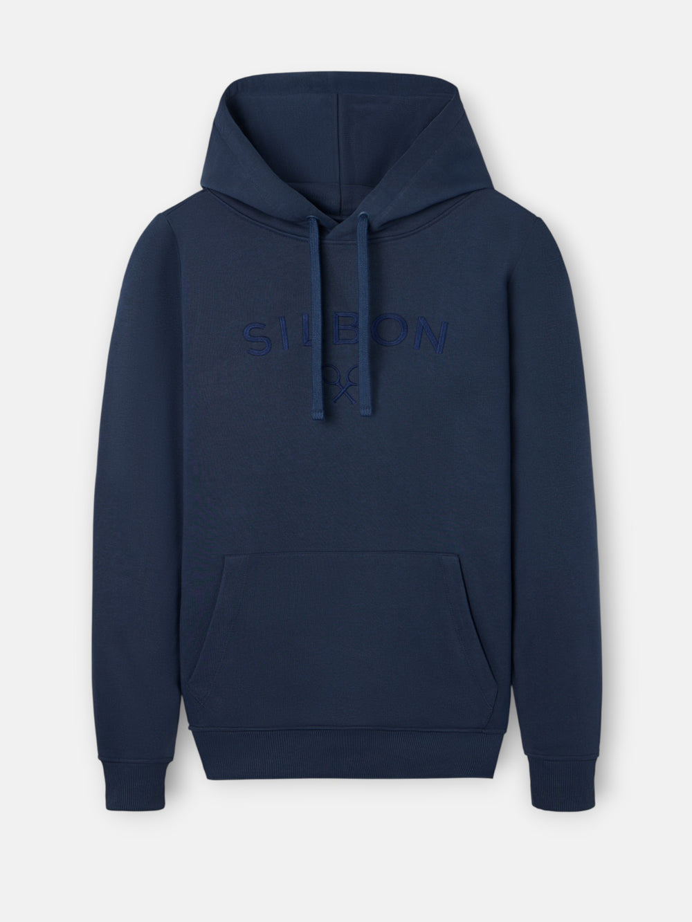Sweatshirt com capuz Silbon raquete meia azul-marinho