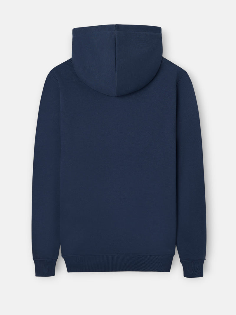 Silbon navy blue half racket hoodie