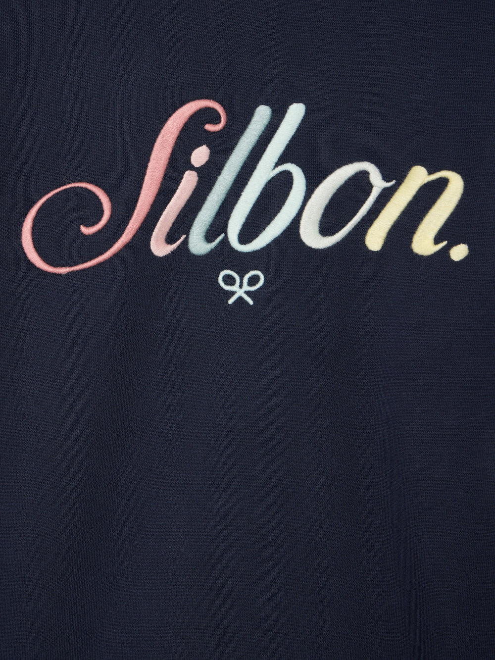 Sudadera Silbon bordado multicolor azul marino