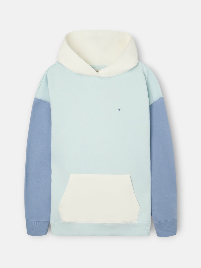 Sweatshirt com capuz multicolor aguamarina