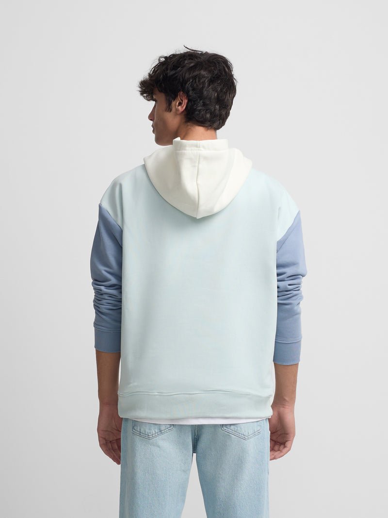 Sweatshirt com capuz multicolor aguamarina