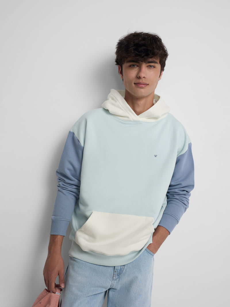 Sweatshirt com capuz multicolor aguamarina